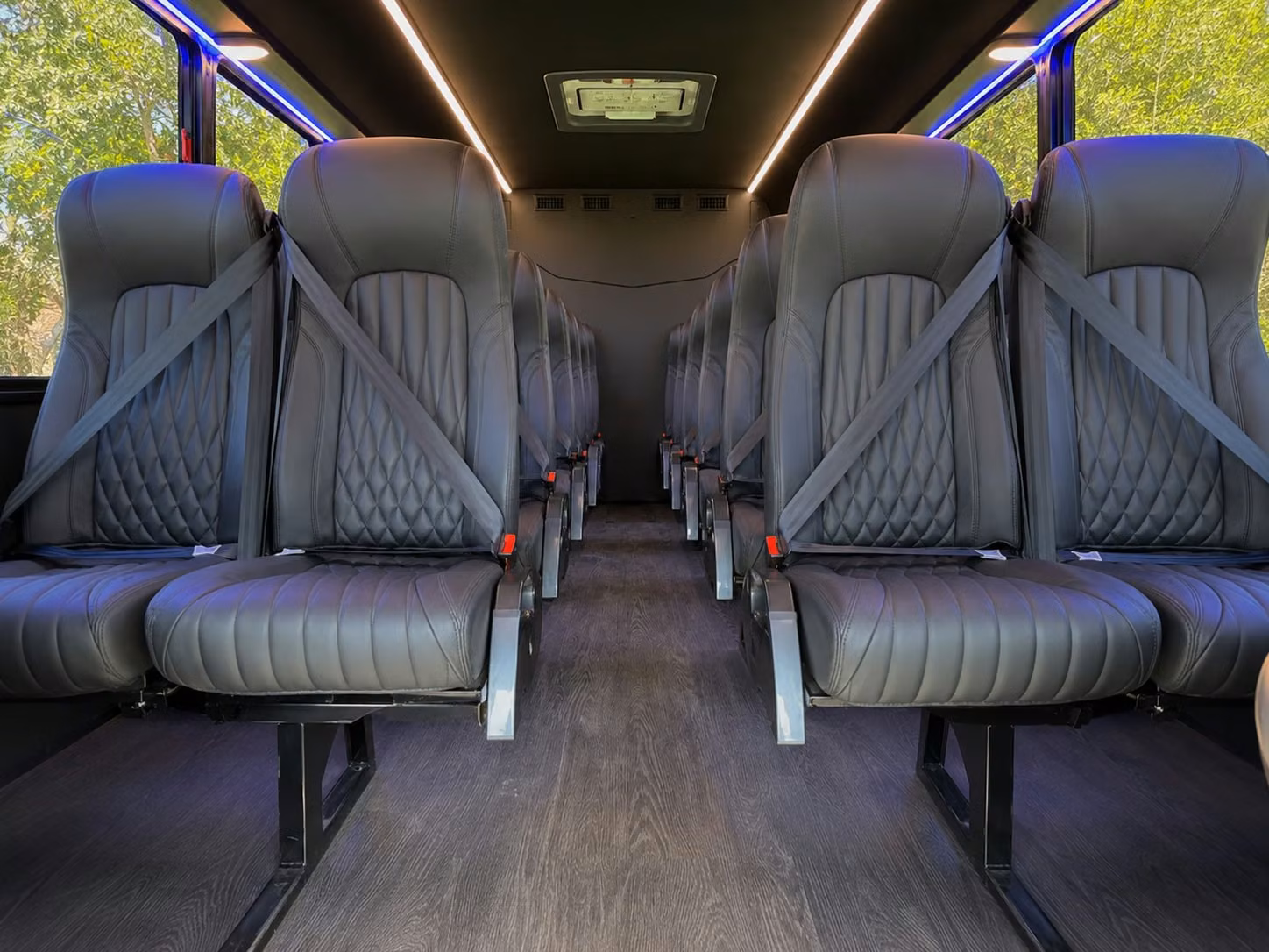 15 passenger minibus interior